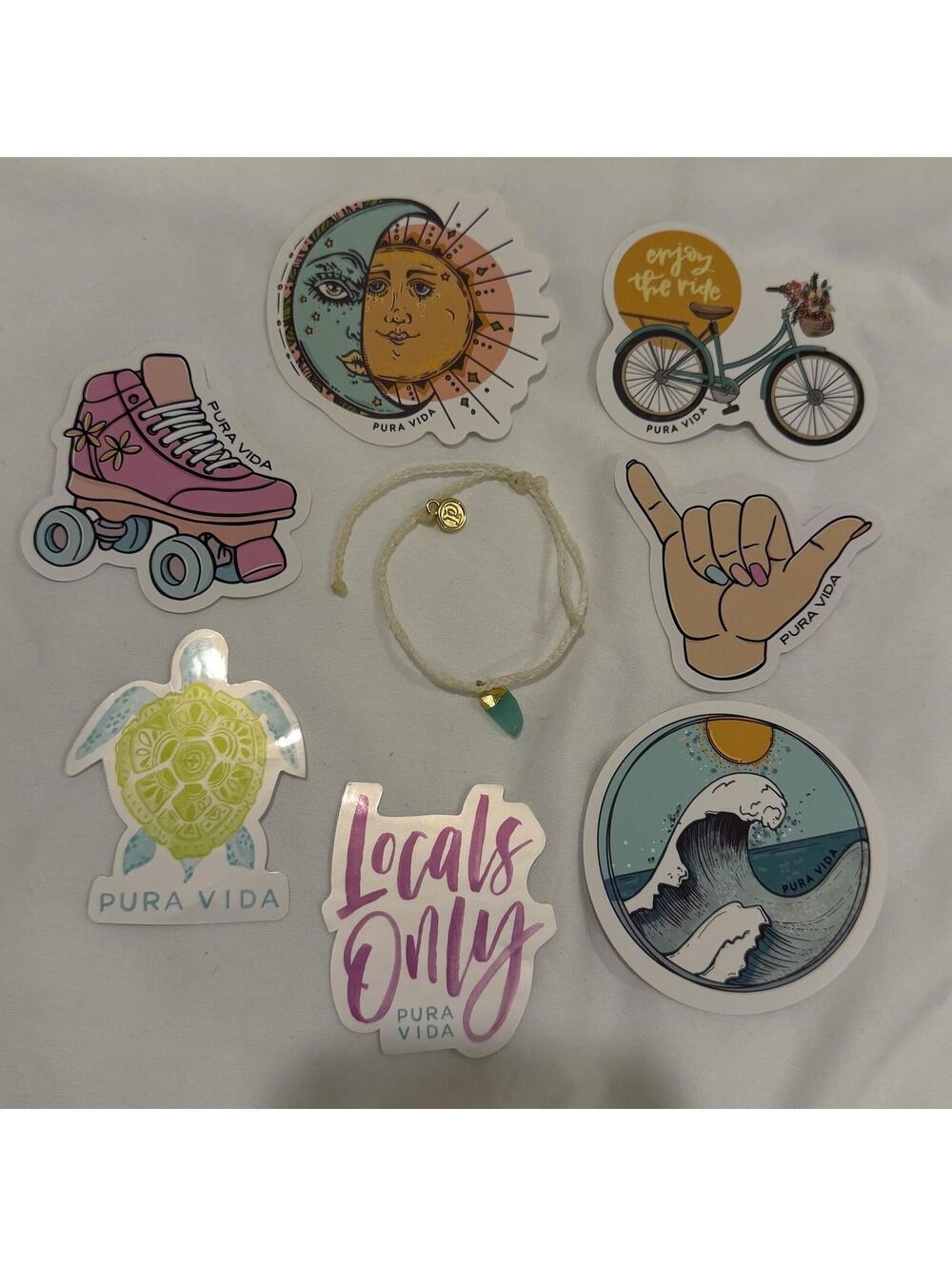 Pura Vida Waterproof Bracelet and Stickers
